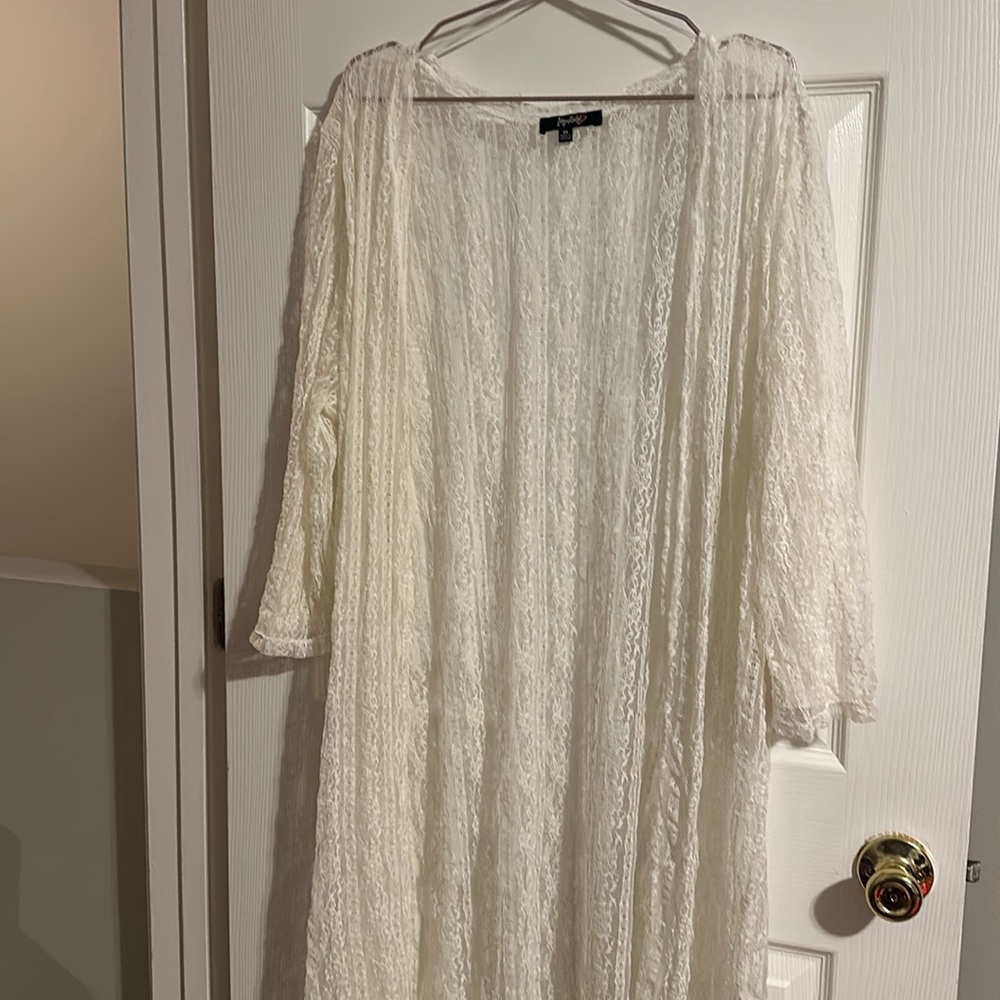 Used Ivory Lace Cover Up